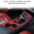 thumbnail image 4 of CheroCar Gear Shift Panel Trim Cover Carbon Fiber Interior Accessories for Dodge Challenger 2015-2023 , Red, 4 of 8