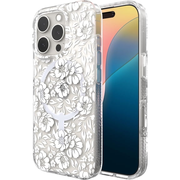 ZAGG Milan Snap Case for iPhone 16 Pro Floral White