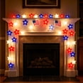 thumbnail image 6 of 4th of July Decorations - Red White and Blue String Lights,118 Inch Patriotic Star& American flag Decoration Lights String for Home Hanging,Wall Decor,Independence Day Atmosphere Layout, 6 of 6