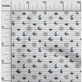 thumbnail image 2 of oneOone Cotton Jersey Teal Blue Fabric Nautical Boat Anchors Fabric For Sewing Printed Craft Fabric By The Yard 58 Inch Wide-W6, 2 of 4