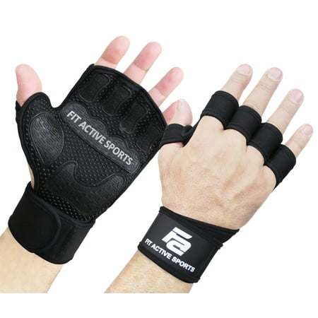 The Gripper Weight Lifting Gloves with Wrist Wraps - Extra Grip & Padding for Lifting, Gym Workout, Cross Training Fitness, & Weightlifting. For Men & Women. No Calluses by Fit Active