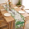 thumbnail image 3 of St. Patrick's Day Table Runner - 70 Inch Long, Kitchen Dining Table Runner Dresser Scarves, Green Shamrocks Truck Plants Retro Beige Farmhouse Decor for Coffee Tables Wedding Party Banquet, 3 of 8