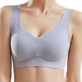 thumbnail image 5 of Kureaily Women's Summer Comfort Sports Fitness Gathering Traceless Latex Large Back Bra Comfort Push Up Bras, 5 of 5