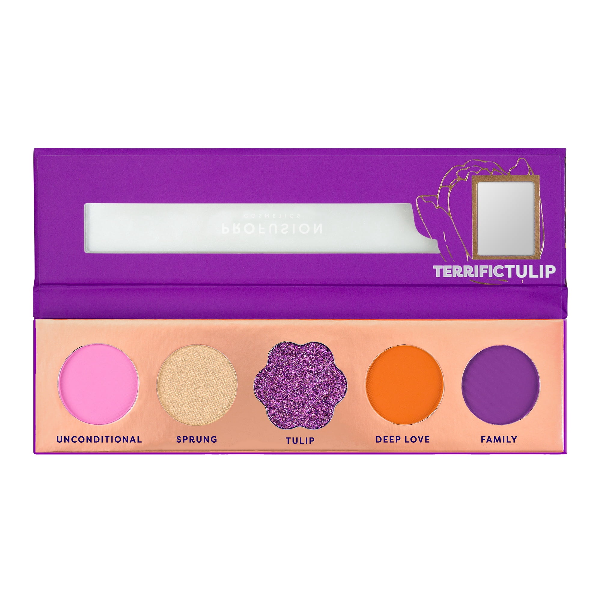 Profusion Cosmetics 5 Shade Eyeshadow Palette Terrific Tulip
