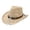 Beige, variant on Sun Hats for Women And Men Solid Color Summer Western Cowboy Hat Hollowed Out Beach Straw Hat