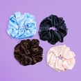 thumbnail image 5 of Gimme Beauty Large Satin Hair Scrunchies - Soft, No-Breakage Scrunchies - Perfect for Thick Hair & Bedtime Wear - Firm Hold & Gentle, Crease-Free Accessories for Women - Multi-Color & Black, 4 Pack, 5 of 6