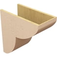 thumbnail image 5 of 11"W x 22"D x 22"H Classic Crestline Rough Cedar Woodgrain TimberThane Corbel, Primed Tan, 5 of 6