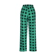thumbnail image 4 of LEEYNEER Men‘s Cotton Flannel Sleep Pants Buffalo Plaid Straight Leg Soft Micro Fleece Pajama Pants Casual Elastic Waist Drawstring Lounge Pants, 4 of 4