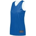 thumbnail image 6 of Augusta Ladies Tricot Mesh Reversible 2.0 Jersey 163 Royal/White Xl, 6 of 7