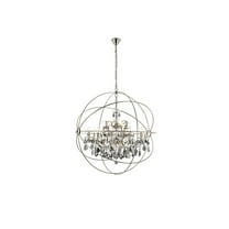 Elegant Lighting Geneva 44" 18 Light Royal Crystal Pendant Lamp