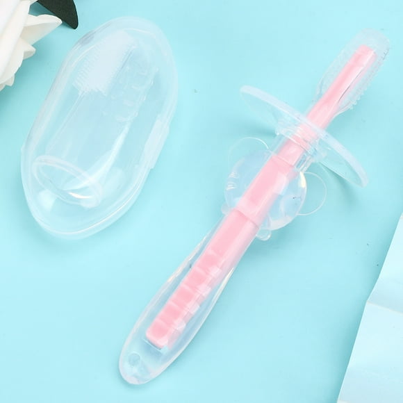 Toothbrushes, Silicone Toddler Toothbrush, Easy-Grip Baby Toothbrush, Safe And Soft For Baby For Infant Pink