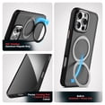 thumbnail image 5 of Encased Kickstand Case for iPhone 16 Pro Max (Compatible with MagSafe) 360° Magnetic Rotating Ring Stand (Black), 5 of 8