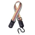 thumbnail image 2 of Rainbow Cotton Ukulele Strap with Hanging Rope - 3.8cm Wide, Adjustable Length 61-104cm for Kids & Adults, Universal Fit, Soft Comfortable Durable Ukulele Accessory with Plastic Buckle, Ideal Gift, 2 of 6
