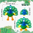 thumbnail image 2 of Pavo real de peluche Skylety con 4 pavos reales pequeños, 2 of 8
