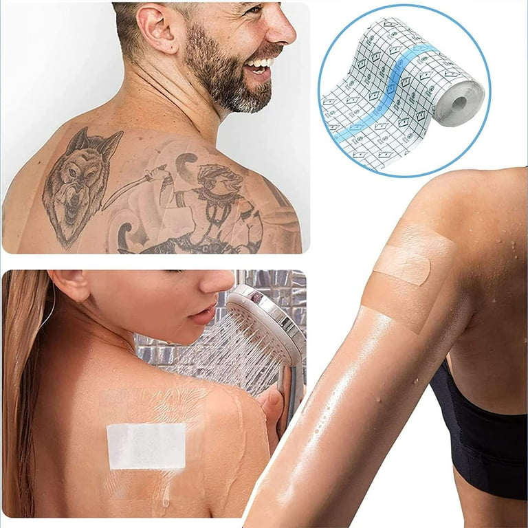 Tattoo Aftercare Waterproof Bandage 15cm x 2m,Second Skin tattoos Cover  bandages for Swimming,Protective Clear Adhesive Bandages for Tattoo