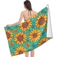 thumbnail image 3 of Yibo Beach Towel Sunflower on Yellow Background Quick Dry Pool Towel Ultra Absorbent Towel Lightweight Shower Towel, 3 of 9