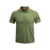Hurxie Men s Casual Shirts Short Sleeve Button Classic T-Shirts Cotton Slim Fit Tees Lightweight Golf Top with Pocket Green XL