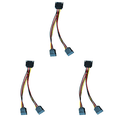 thumbnail image 2 of 3X 6in Splitter Cable Adapter - M/F (Power Cable),3 cable,black, 2 of 5