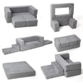 thumbnail image 2 of CREATIVE HOBBIES Modular Kids Couch for Toddler Playroom, Imaginative Furniture Child Sectional Sofa for Playing and Sleeping, Suitable Imaginative Kids Furniture Multifunctional Couch, 2 of 6