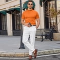 thumbnail image 4 of Shirts for Men Slim Fit Crew Neck Basic Tees Stretch Comfortable Casual Wrinkle Free Solid Color Thermal Tops, 4 of 6