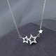 thumbnail image 5 of Collar de estrella JAMW colgante collar de cadena de plata joyería mujer regalo moda 1pc Sencillez, 5 of 5