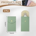 thumbnail image 2 of Uxcell 2 Pcs Bolsa de Reloj de Cuero, 5.1 x 2.8 Pulgadas Funda de Viaje Portátil para Reloj, Verde, 2 of 6
