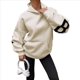 thumbnail image 2 of Sudaderas con Capucha de Moda para Mujer, Sudaderas Holgadas de Gran Tamaño, Camisetas de Larga, Corte Holgado. Albaricoque M, 2 of 9