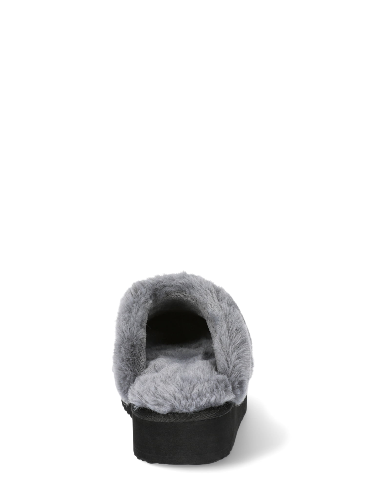 Joyspun Women's Faux Suede Platform Clog Slippers