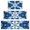 Indigo Tie Dye, variant on Indigo Tie Dye Floral Mandala Kitchen Rugs Sets Of 3,Kitchen Runner Rugs Non Skid Washable,Decorative Kitchen Floor Mats for Kitchen,Sink,Laundry,17"x30"+ 17"x47" + 17"x59"