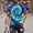c02Blue, variant on (M-5XL) Plus Size Tie-Dye Shirts for Men, Short Sleeve Round Neck Pullover Shirt, Rainbow Printing T-Shirts Tee Blue M