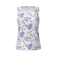 thumbnail image 4 of Lsque Lavender Flowers Printed Workout Tank Tops for Women, Athletic Sports Tank Tops, Compression Sleeveless Dry Fit Shirts,Sleeveless Yoga Shirt-Large, 4 of 9