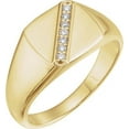 thumbnail image 4 of Men's Accented Ring in 14k Yellow Gold, 4 of 5