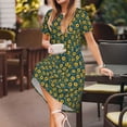 thumbnail image 3 of Balery Yellow Floral Pattern Womens Dresses Loose Short sleeve Sundresses Swimsuit Coverup 2025 Summer Casual Dress for Women - A-Line Swing Dress, 3 of 6