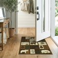 thumbnail image 2 of ODIKA 2'x3' Washable Throw Rug Panel Cabin Vintage Badge Forest Border Wildlife Print Fishing Flowing Dynamic for Hallway, Study Room, Non-Slip Low Profile, Flatwoven, 2 of 7