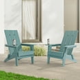 thumbnail image 4 of Sonerlic 1 Peak Folding Outdoor Patio Adirondack Chair Wide Armrest for Lawn and Beach,Lake Blue, 4 of 9