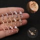 thumbnail image 1 of Piercing acero inoxidable varilla fina pendiente pentagrama circonita tornillos pendientes piercing pendientes, 1 of 1
