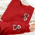 thumbnail image 2 of Felirenzacia Women’s Valentine Sweatshirt, Cute Heart Graphic Pullover Top for Love Season, Red,S, 2 of 7