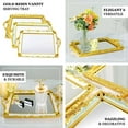 thumbnail image 4 of Efavormart Metallic Gold/Mint Green Resin Decorative Serving Tray - Rectangle Mirrored Vanity Tray - 15"x10", 4 of 11