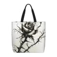 thumbnail image 1 of Easygdp Black And White Rose Bolsa Tote para Mujer, Bolso de Hombro para Trabajo, Playa, Viajes, Compras y Supermercado, 1 of 7