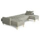thumbnail image 4 of Sala Modular Doble Chaise Makora Travis con Memory Foam Color Gris Claro Lino Respaldo Reclinable de 3 Posiciones, 4 of 7