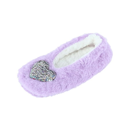 

Snuggle Feet Faux Fur Sherpa Lined Slipper Sock with Sequins (Women)