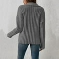 thumbnail image 5 of Womens Cable Knit Sweaters Long Sleeve V Neck Sweater Tops Casual Pullover Shirts Fall Fashion Outfits Dark Gray S, 5 of 7