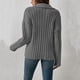 thumbnail image 5 of Suéteres de Punto para Mujer, Suéteres de Larga con Cuello en V, Camisetas Casuales, Conjuntos de Moda de Otoño Gris Oscuro XL, 5 of 7