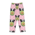thumbnail image 4 of Naloa Panda Avocado Print Women’s Ultra-Soft Comfy Pajama Lounge Pants with Pockets & Drawstring, 4 of 8