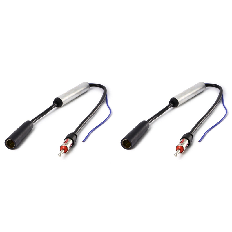 2 Pc Car Auto Antenna AM FM Radio Signal Amplifier Booster Accessories