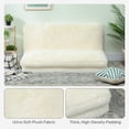 thumbnail image 5 of HOMCOM Contemporary Bean Bag Floor Sofa Bed, Plush Wide Folding Floor Mattress, Foam Filling Wall Couch Sleeper, Cream White, 5 of 9