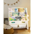 thumbnail image 3 of SULIVES Kids Bookshelf Spacious Storage for Boys Girls Bookcase, Easy Assembly 4-Shelf Bookcase with 2 Storage Boxes, 3 of 8