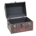 thumbnail image 3 of Quickway Imports QI003039 Antique Pirate Treasure Chest with Lion Rings, 3 of 3