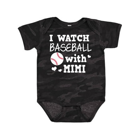 

Inktastic I Watch Baseball with My Mimi Gift Baby Boy or Baby Girl Bodysuit