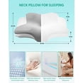 thumbnail image 2 of Adjustable Cervical Neck Pillow for Sleeping, Memory Foam Nuzzle Pillow for Back and Shoulder Pain Relief, Ergonomic Contour Side Sleeper Pillows for Neck Support with Armrest, 2 of 4